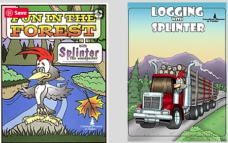 Book covers of Fun in the Forest and Logging with Splinter