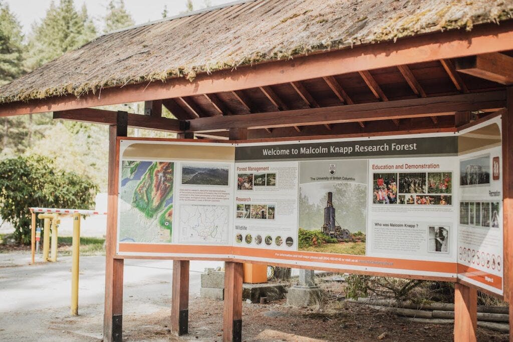 Welcome to Malcolm Knapp Research Forest Signage