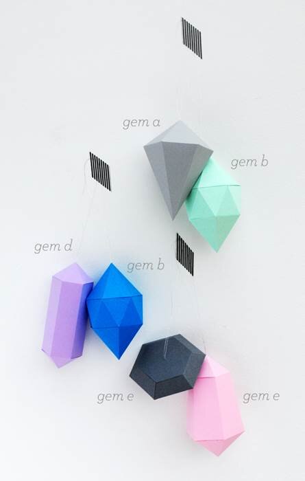 Image of paper gems, one of the printable resources highlighted in Wild at Home.